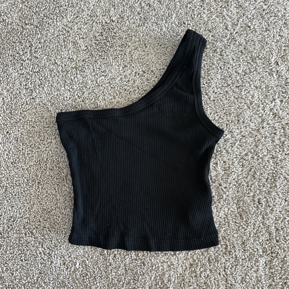 Shein one shoulder crop top